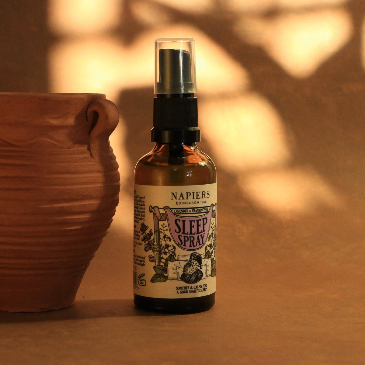 Napiers Sleep Spray | Natural Essential Oil Pillow Mist with Lavender, Marjoram & Frankincense for Deep, Restful Sleep — 50ml, Safe for Infants 6m+