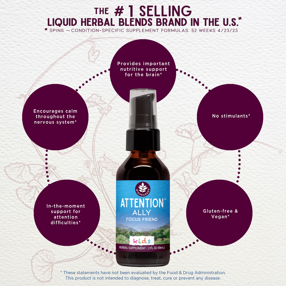 Attention Ally, Focus Friend for Kids | Herbal Focus Formula