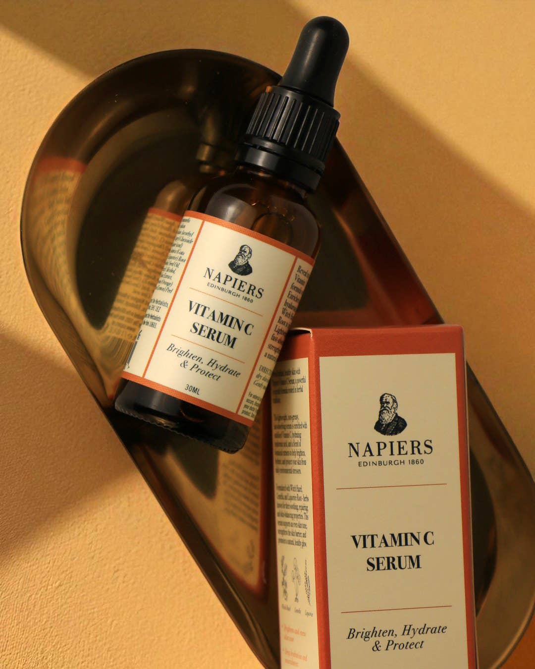 Napiers Vitamin C Serum | Brightening Face Serum with Stabilized Vitamin C, Hyaluronic Acid & Gotu Kola for Even Skin Tone & Deep Hydration