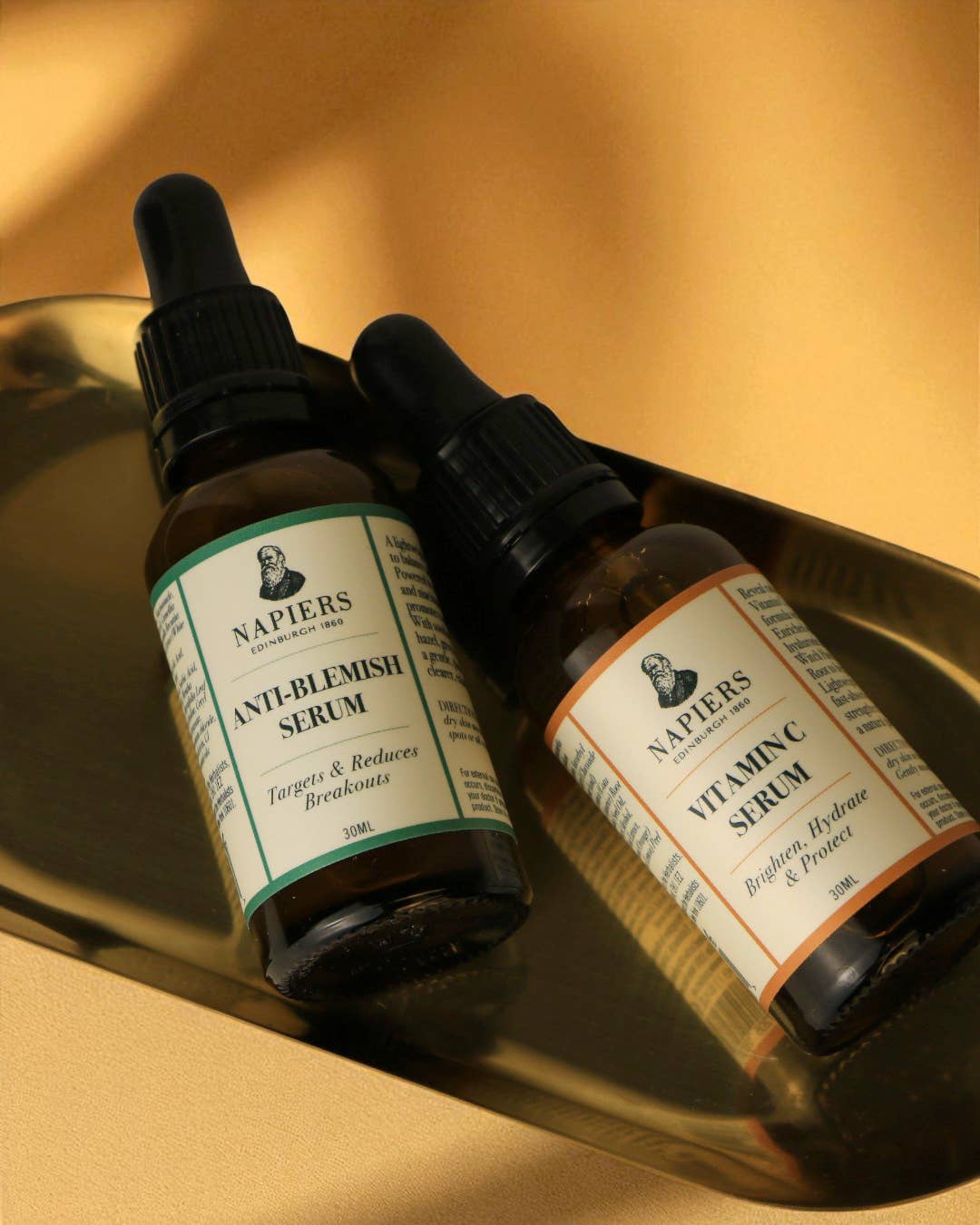 Napiers Vitamin C Serum | Brightening Face Serum with Stabilized Vitamin C, Hyaluronic Acid & Gotu Kola for Even Skin Tone & Deep Hydration