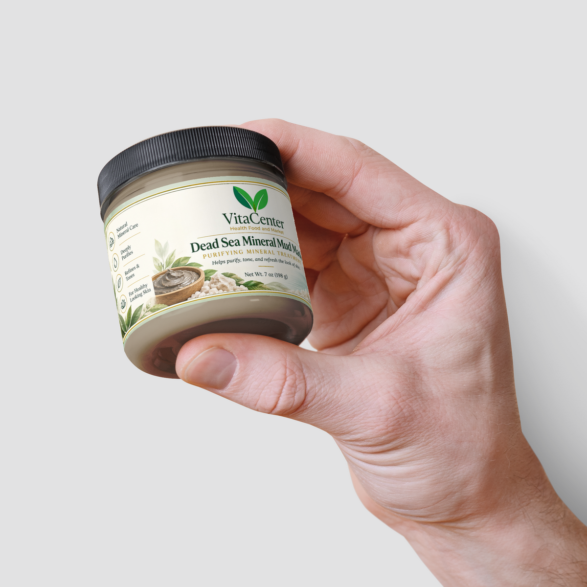 Dead Sea Mud Mask – Mineral-Rich Face, Body & Scalp Purifying Treatment