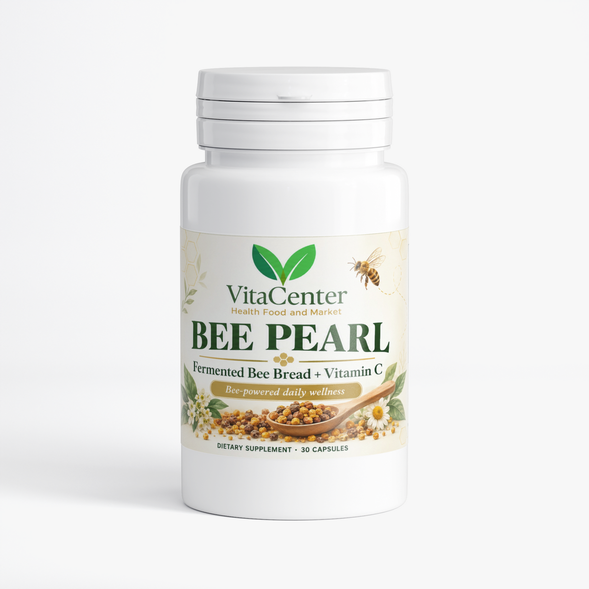 BEE PEARL Fermented Bee Pollen + Vitamin C