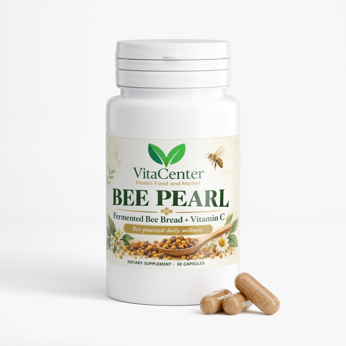 BEE PEARL Fermented Bee Pollen + Vitamin C