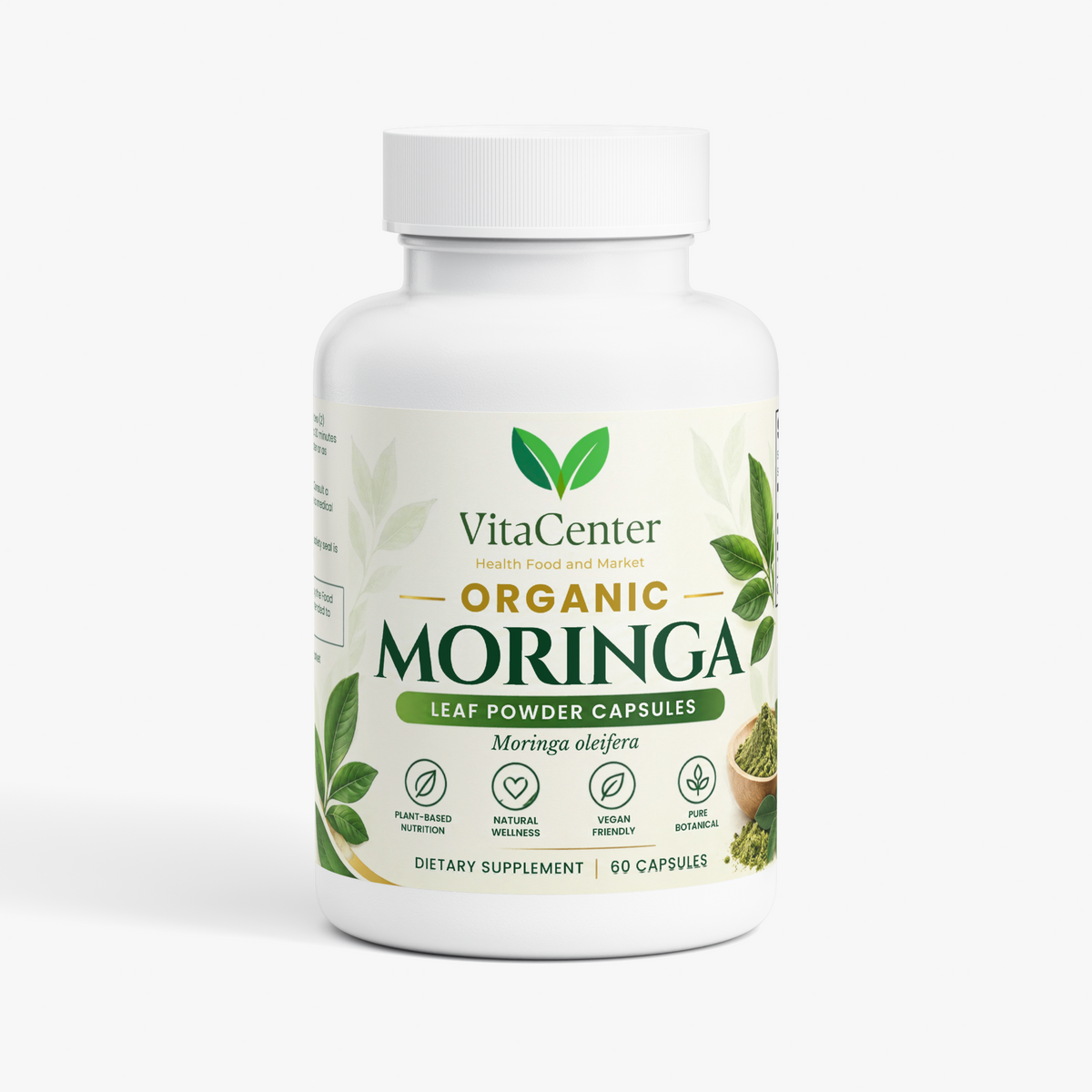Organic Moringa Leaf Powder Capsules