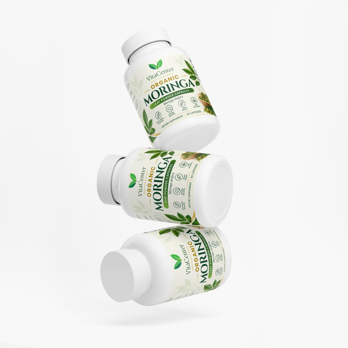Organic Moringa Leaf Powder Capsules