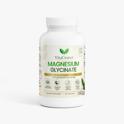 Magnesium Glycinate 275mg High Absorption Capsules – Sleep, Relaxation & Muscle Support, 90 Count