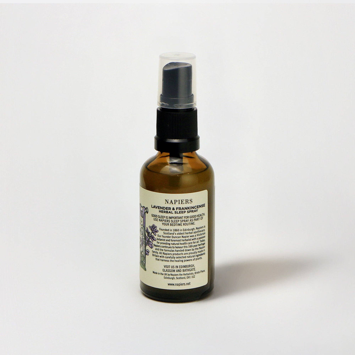 Napiers Sleep Spray | Natural Essential Oil Pillow Mist with Lavender, Marjoram & Frankincense for Deep, Restful Sleep — 50ml, Safe for Infants 6m+