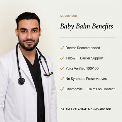 Baby & Diaper Balm — Grass-Fed Tallow, Shea & Roman Chamomile, 4 oz