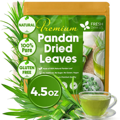 Natural Pandan Leaves Dried, No Additives, No Caffeine, Vegan
