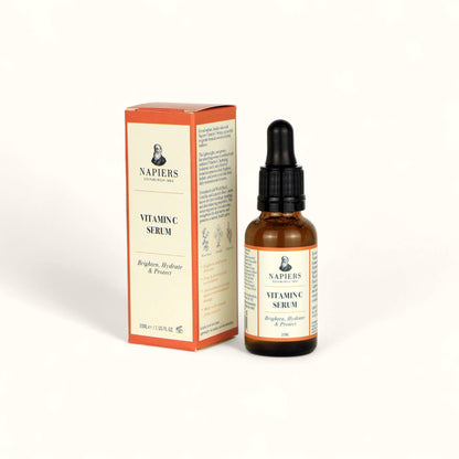 Napiers Vitamin C Serum | Brightening Face Serum with Stabilized Vitamin C, Hyaluronic Acid & Gotu Kola for Even Skin Tone & Deep Hydration