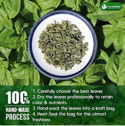 Premium Dried Basil – 100% Pure, Non-GMO, Gluten-Free, Vegan – Aromatic Culinary Herb for Cooking, Garnish, and Seasoning
