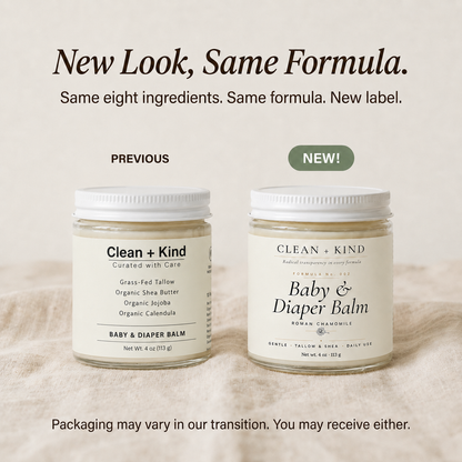 Baby & Diaper Balm — Grass-Fed Tallow, Shea & Roman Chamomile, 4 oz