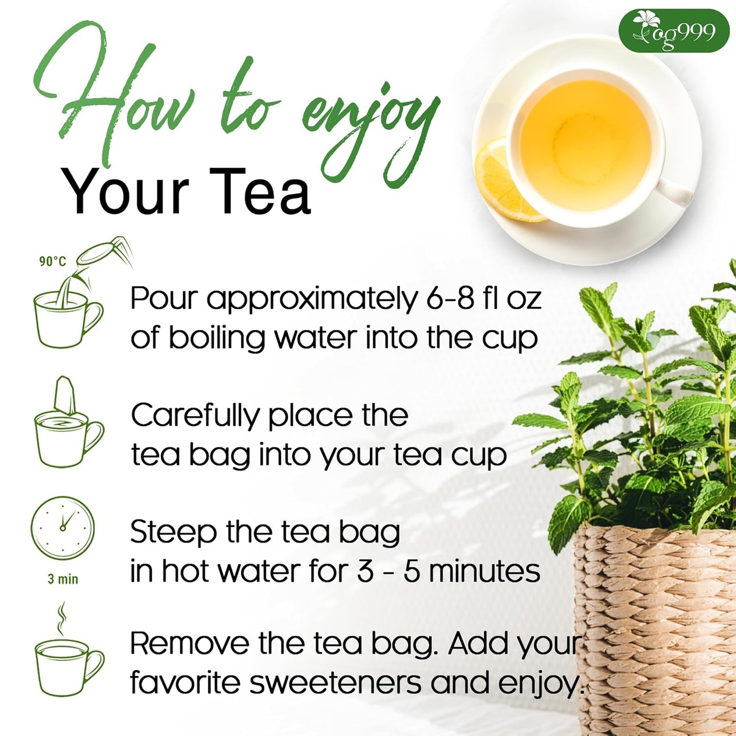 Premium Moroccan Mint Green Tea | Traditional Green Tea with Spearmint –  Premium Quality Herbal Blend.