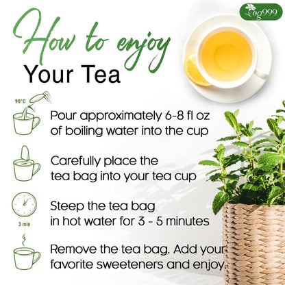 Premium Moroccan Mint Green Tea | Traditional Green Tea with Spearmint –  Premium Quality Herbal Blend.