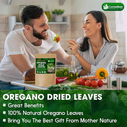 Premium Dried Oregano Leaves – 100% Pure, Non-GMO, Gluten-Free, Vegan – Aromatic Herb for Cooking, Seasoning, Sauces, and Pizza