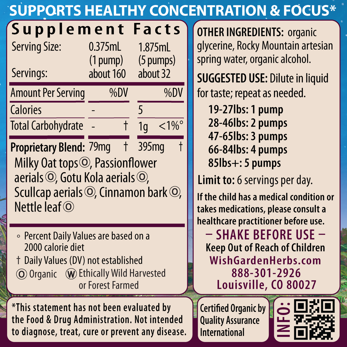 Attention Ally, Focus Friend for Kids | Herbal Focus Formula