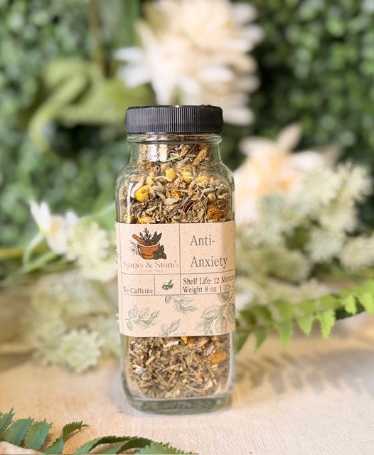 Anti-Anxiety Organic Herbal Tea | Loose Leaf Blend with Lemon Balm & Lavender for Stress & Anxiety Relief