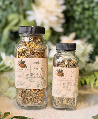 Anti-Anxiety Organic Herbal Tea | Loose Leaf Blend with Lemon Balm & Lavender for Stress & Anxiety Relief