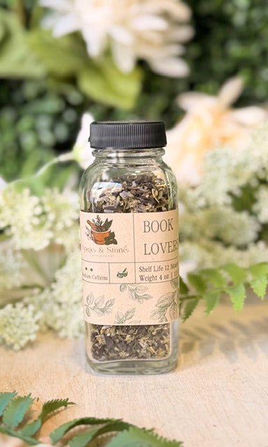 Book Lovers Brew Black Tea | Loose Leaf Earl Grey Blend with Lavender & Rosemary for Focus & Calm