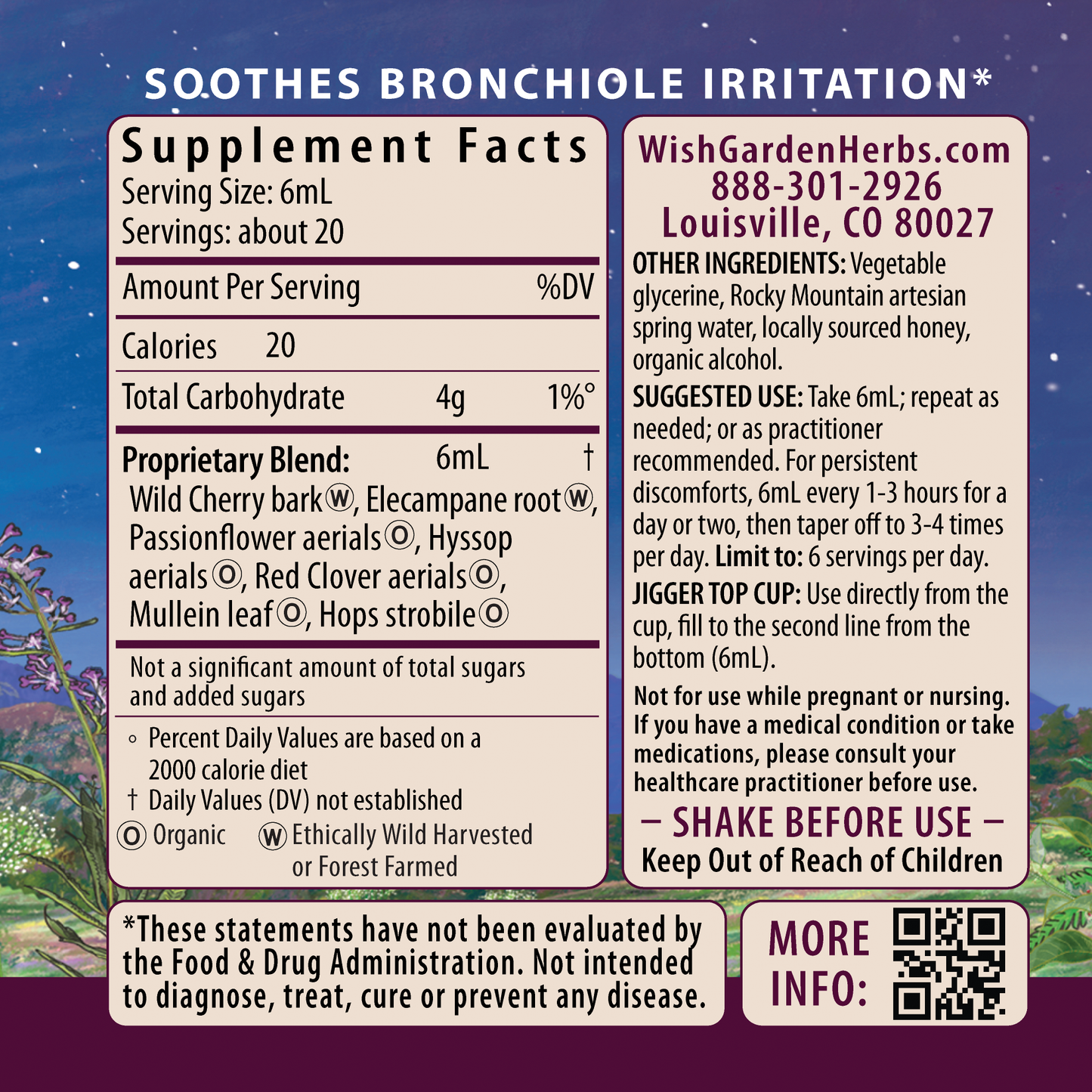 Serious PM Cough, Soothing Syrup | Nighttime Herbal Cough Relief