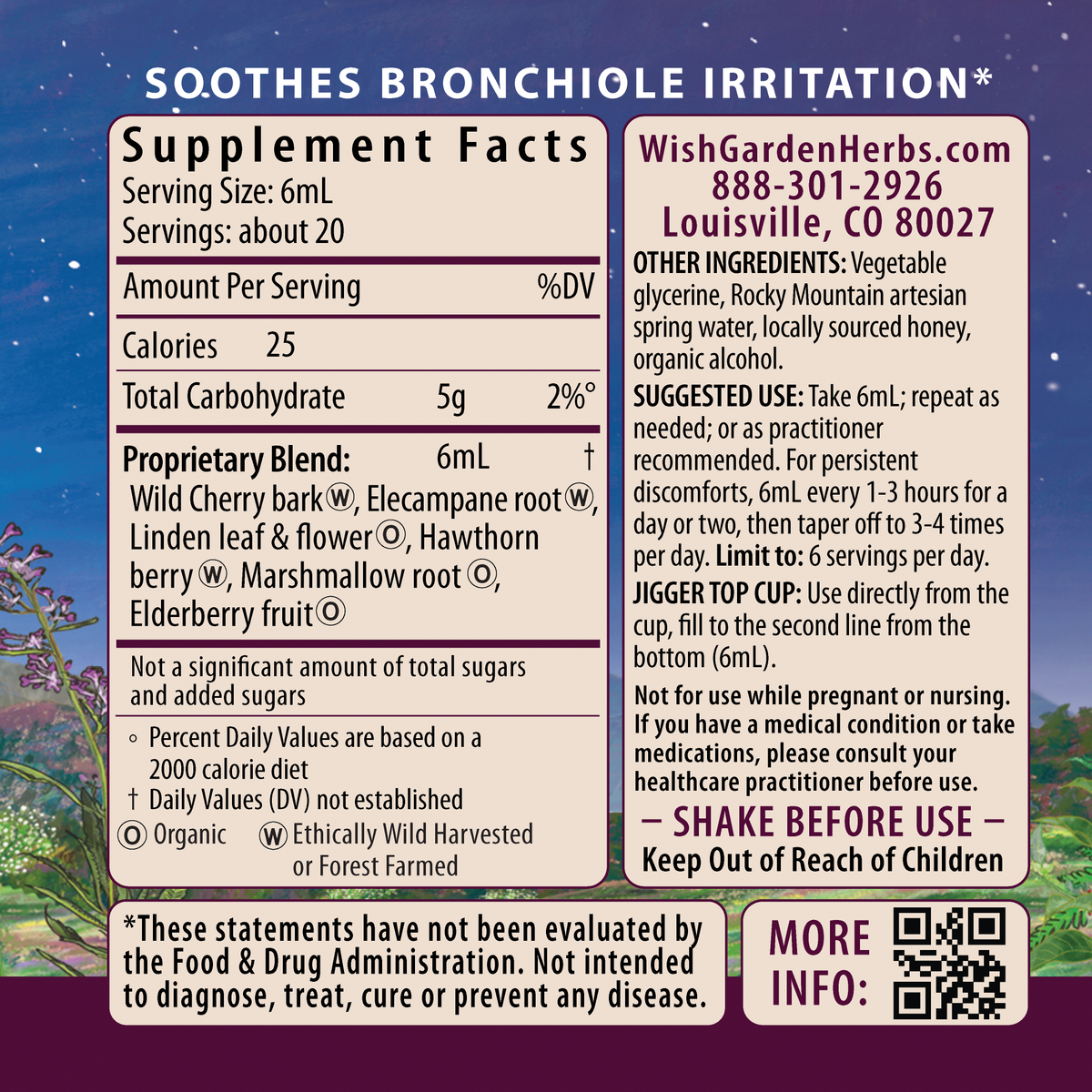 Serious AM Cough, Soothing Syrup | Non-Drowsy Herbal Cough Relief