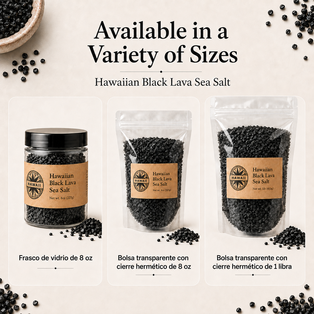 Black Lava Hawaiian Sea Salt