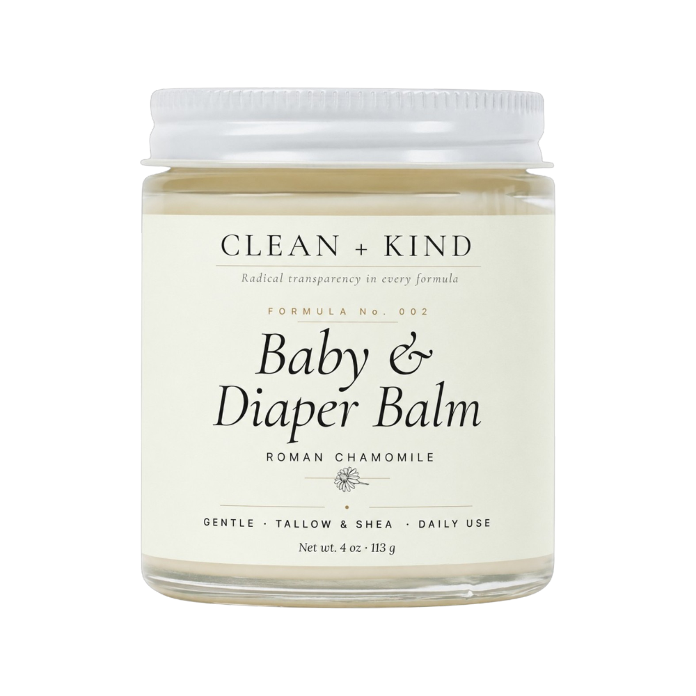 Baby & Diaper Balm — Grass-Fed Tallow, Shea & Roman Chamomile, 4 oz