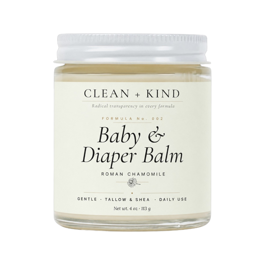Baby & Diaper Balm — Grass-Fed Tallow, Shea & Roman Chamomile, 4 oz