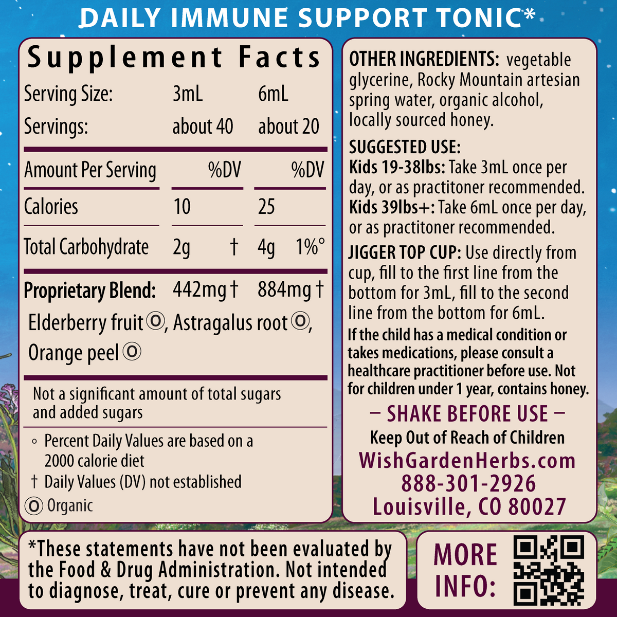 Elderberry Syrup, Everyday Immunity for Kids | WishGarden