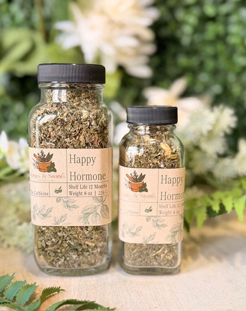 Happy Hormone Balance Organic Herbal Tea | Loose Leaf Blend with Red Raspberry & Spearmint for Hormonal Balance & Mood Support