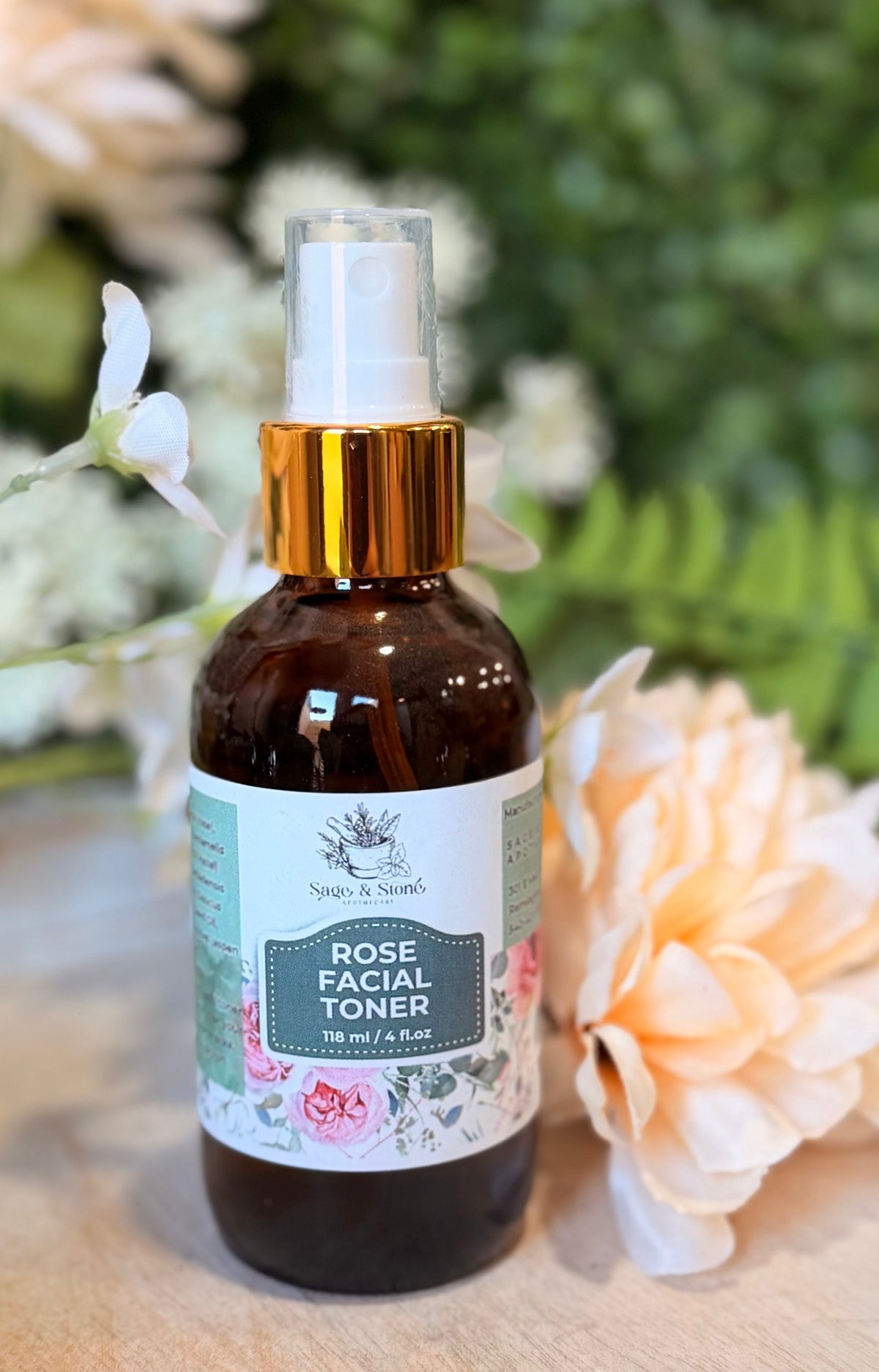 Rose Water Facial Toner | Natural Skin Toner with Aloe, Witch Hazel & Carrot Seed Oil for All Skin Types — Hydrating, Pore-Minimizing & pH-Balancing