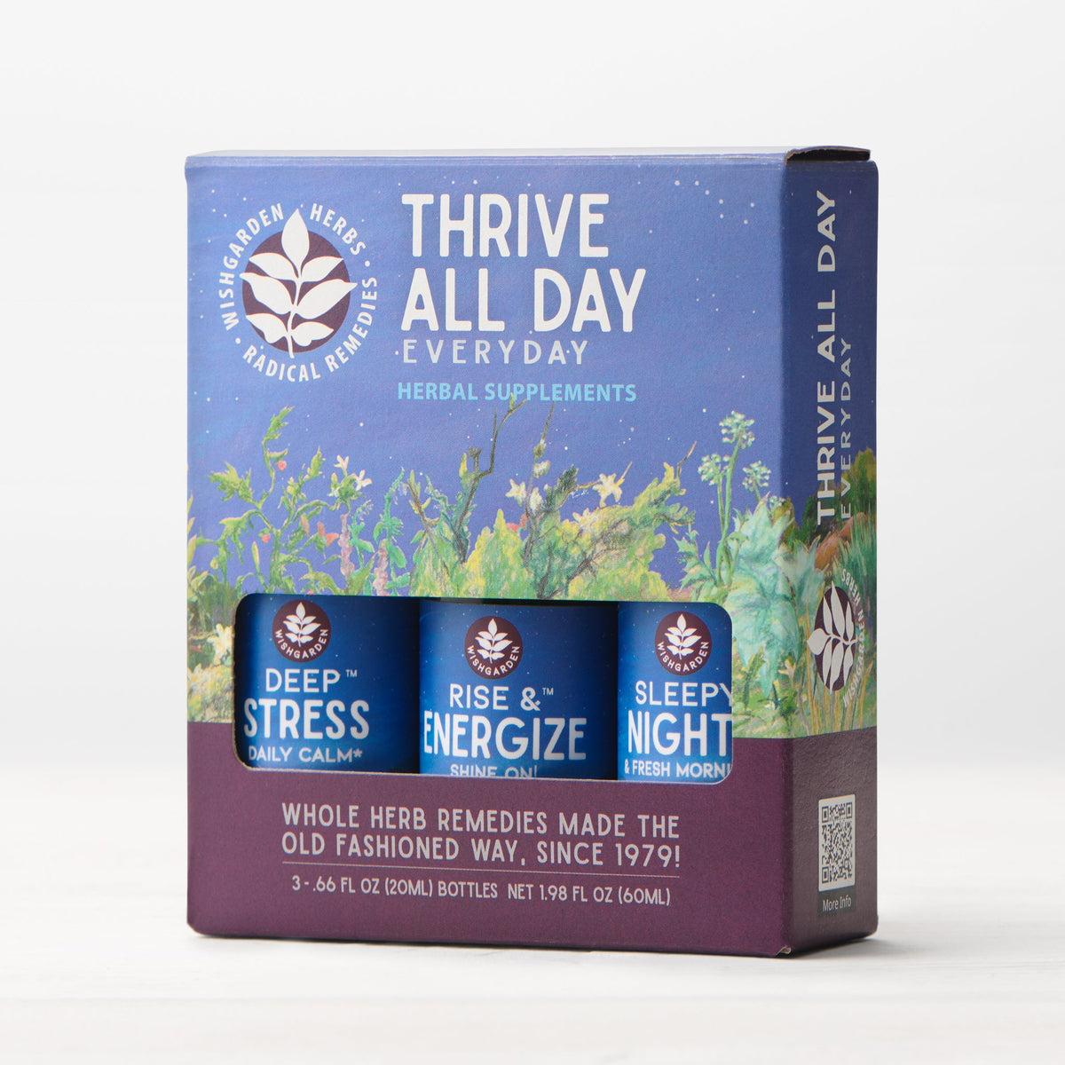 Thrive All Day kit 3 tinturas herbales para energía estrés y sueño — VitaCenter PR