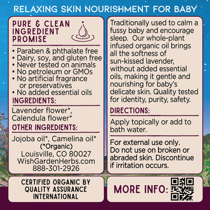 Oh Baby Oil, Lavender | Organic Baby Body Oil