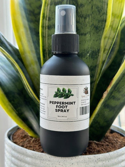 Peppermint Foot Spray | Natural Cooling & Deodorizing Foot Mist with Tea Tree, Lemongrass & Lavender for Tired, Achy Feet