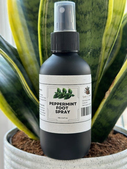 Peppermint Foot Spray | Natural Cooling & Deodorizing Foot Mist with Tea Tree, Lemongrass & Lavender for Tired, Achy Feet