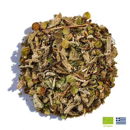 Crete Tea | Organic Whole Leaf Greek Tea with Dittany of Crete, Sage & Tribulus — Caffeine-Free, Rarest Herb in Greece