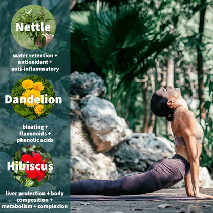 Detox Tea | Organic Whole Leaf Greek Herbal Blend with Nettle, Dandelion Root & Hibiscus for Body Cleanse & Liver Support — Caffeine-Free