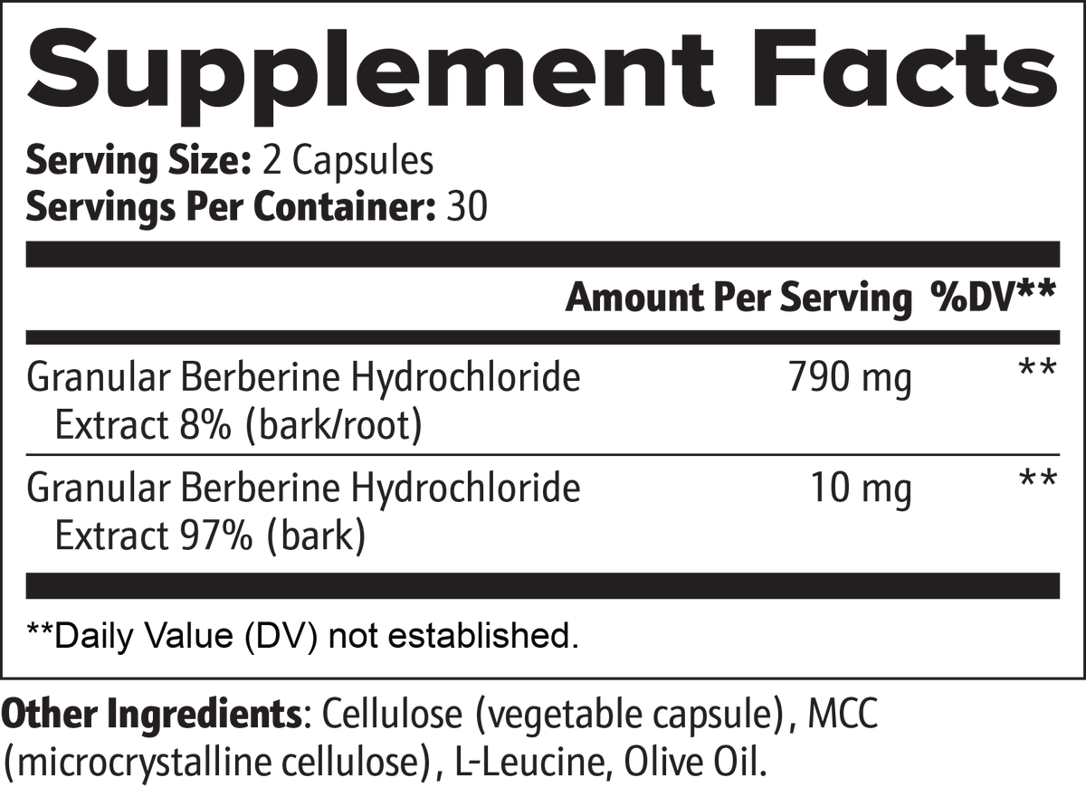 Berberine | Blood Sugar, Heart Health & Weight Management | 60 Capsules