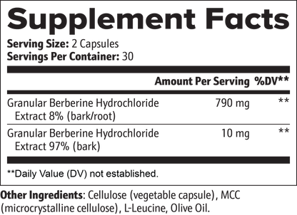 Berberine | Blood Sugar, Heart Health & Weight Management | 60 Capsules