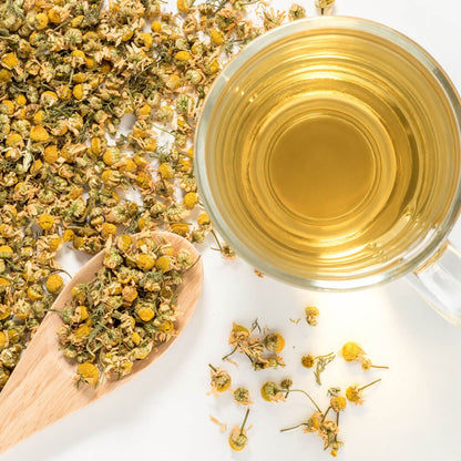 Greek Chamomile Tea | Organic Whole Flower Chamomile from Grevena, Greece — Honey-Sweet, Caffeine-Free & Physician-Studied