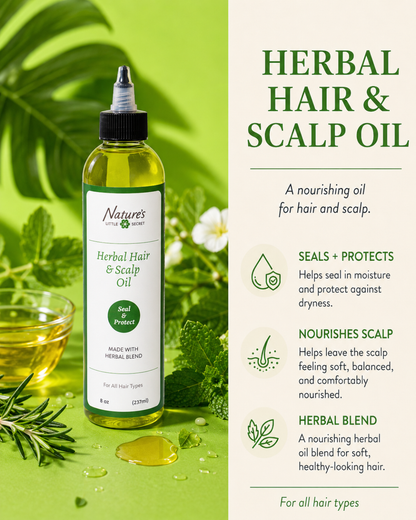 Herbal Hair & Scalp Oil | Botanical Scalp Nourishment