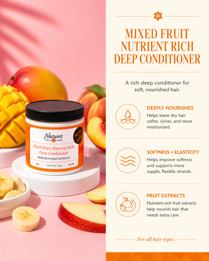 Mixed Fruit Nutrient-Rich Deep Conditioner | Vitamin Boost for Dry Hair