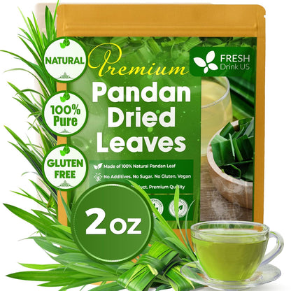 Natural Pandan Leaves Dried, No Additives, No Caffeine, Vegan
