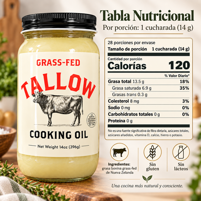 Grass-Fed Tallow - New Zealand Beef Fat | 14 oz