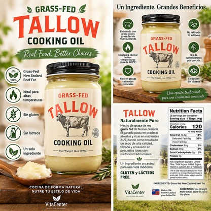 Grass-Fed Tallow - New Zealand Beef Fat | 14 oz